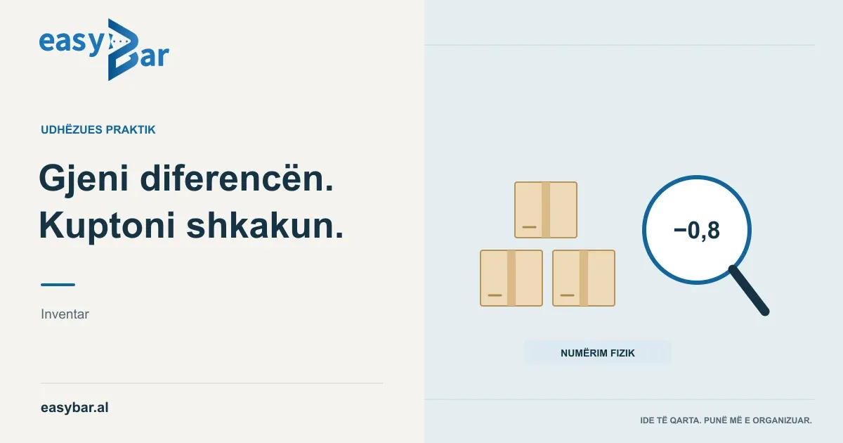 Dy gjendje stoku të krahasuara me një listë lëvizjesh dhe kontroll fizik.